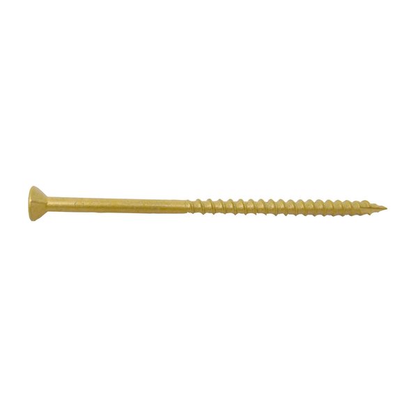 Grip-Rite Wood Screw, #10, 4 in, Gold Stainless Steel Bugle Head Torx Drive, 220 PK L4STGD5